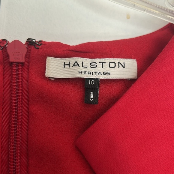 HALSTON heritage - Elegant Red Dress - Picture 2 of 5